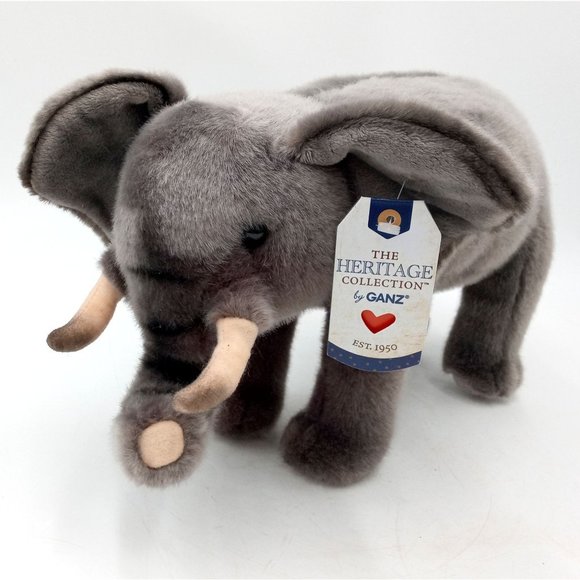 African Elephant Plush Ganz Heritage Collection 12 Inch NWT Hang Tags Collectibl - Picture 1 of 10